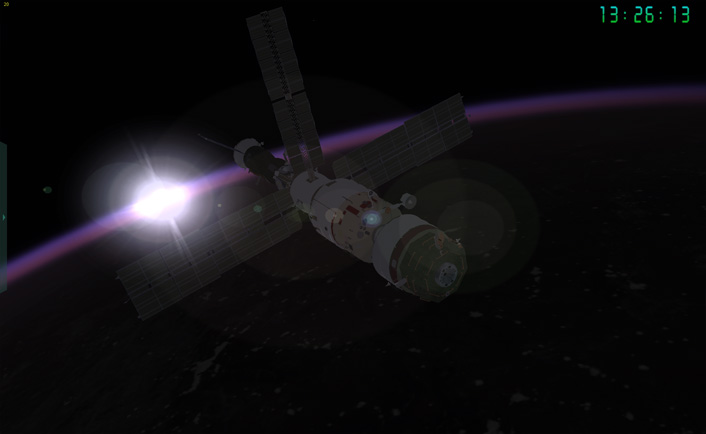 Космические закаты/рассветы, демомнстируемый версией v1.44